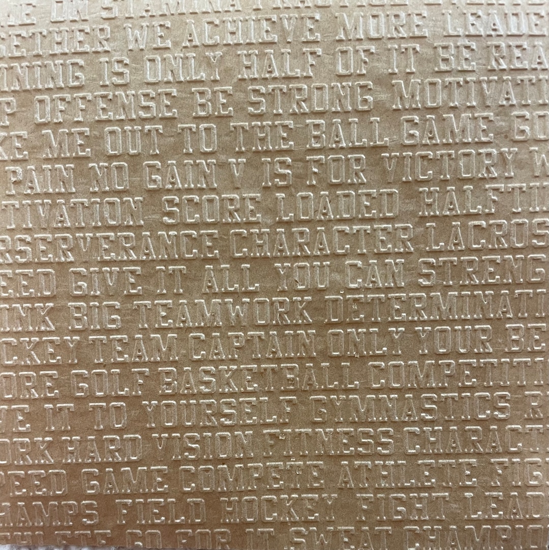 Sports Talk Embossing Sheets, Textures and Dimension Parchment Papers ...