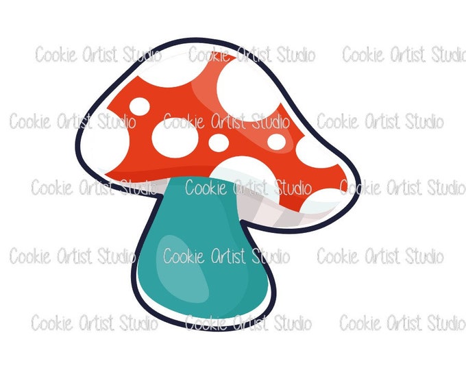 Mushroom DIGITAL STL file, cookie cutter to download, downloadable file only