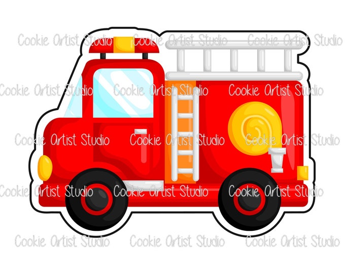 Firetruck Cookie Cutter and Fondant Cutter Set