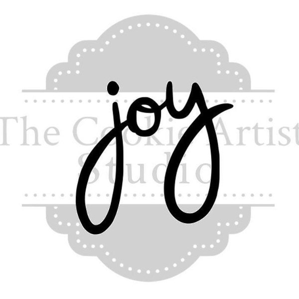JOY Silk Screen Stencil, Custom Silk Screen Stencil, Cookie Stencil, Mesh Stencil, Christmas Stencil