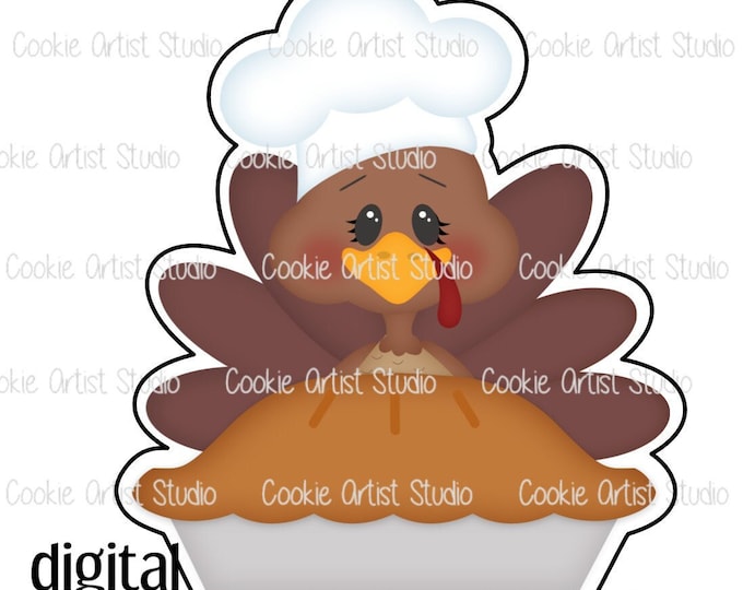 Turkey n Pie DIGITAL STL file, cookie cutter to download, downloadable file only