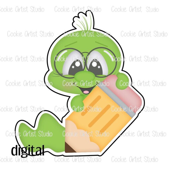 Bookworm2 DIGITAL STL File Cookie Cutter to Download - Etsy