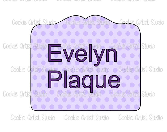 Evelyn Plaque Cookie Cutter and Fondant Cutter Set