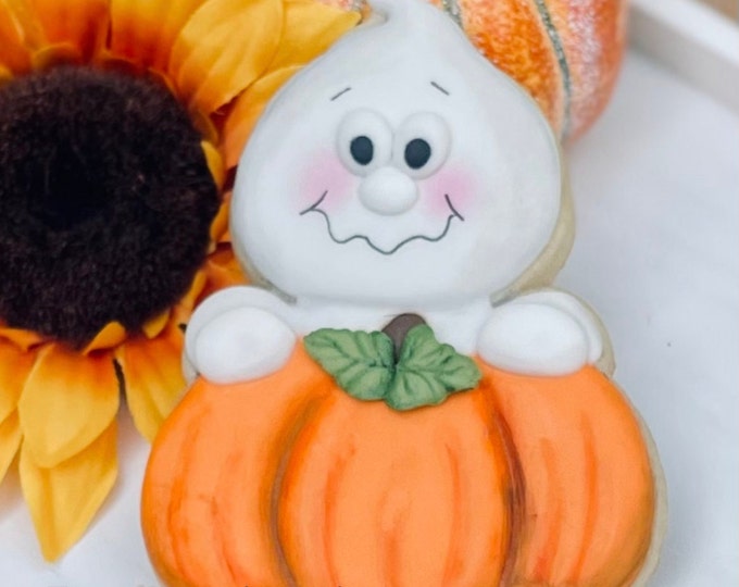 Ghost in Pumpkin Cookie Cutter and Fondant Cutter Set