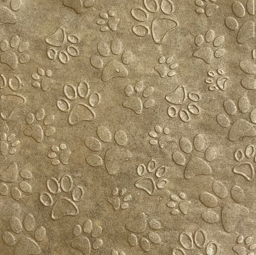 Paw Prints Embossing Sheets, Textures and Dimension Parchment Papers Etsy