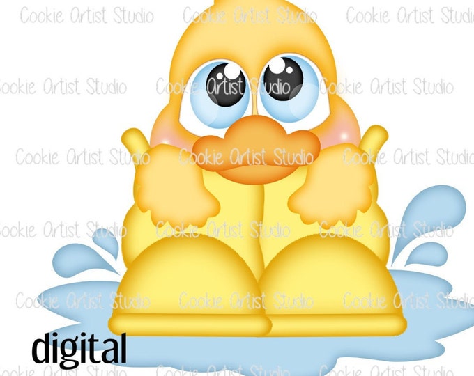 Duck in Boots DIGITAL STL file, cookie cutter to download, downloadable file only