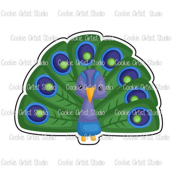 Peacock Shape Cookie Cutter Biscuit Pastry Fondant Stencil Silhouette AL40 