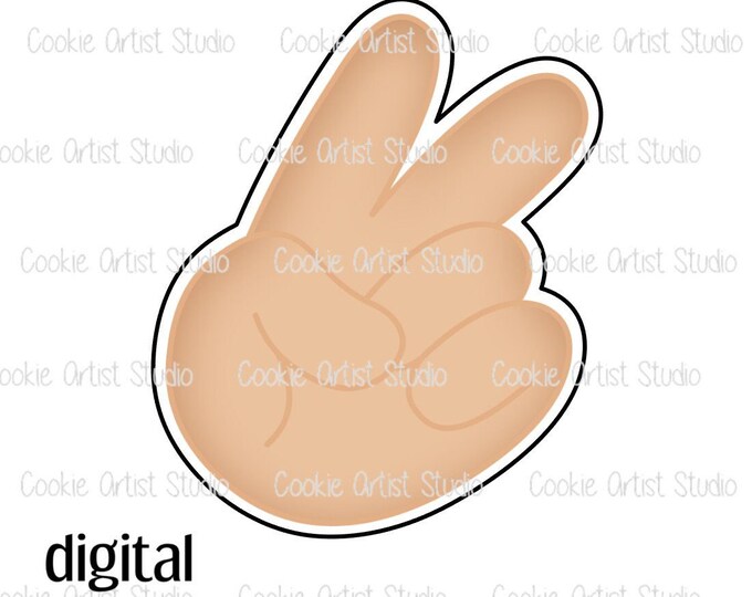 Peace Out DIGITAL STL file, cookie cutter to download, downloadable file only