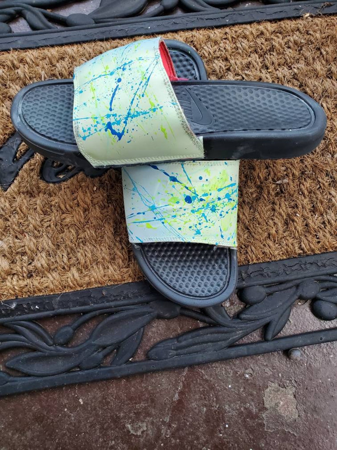 nike paint splatter sliders
