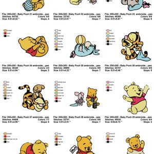 Baby Pooh Embroidery Design Bundle 41