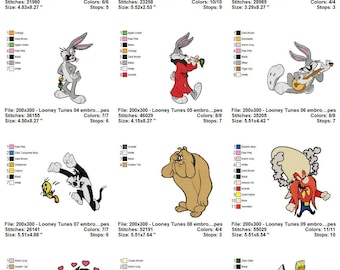 Looney Tunes Stickerei Design Bundle 131