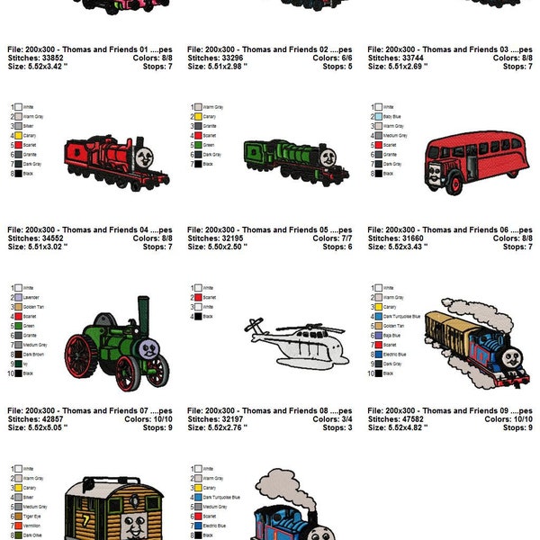 Thomas and Friends Embroidery Design Bundle 204