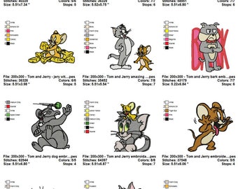 Tom and Jerry Embroidery Design Bundle 218