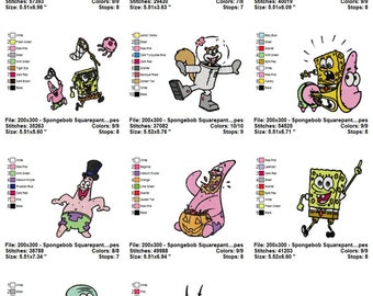 Paquete de diseño de bordado de Spongebob Squarepants 171