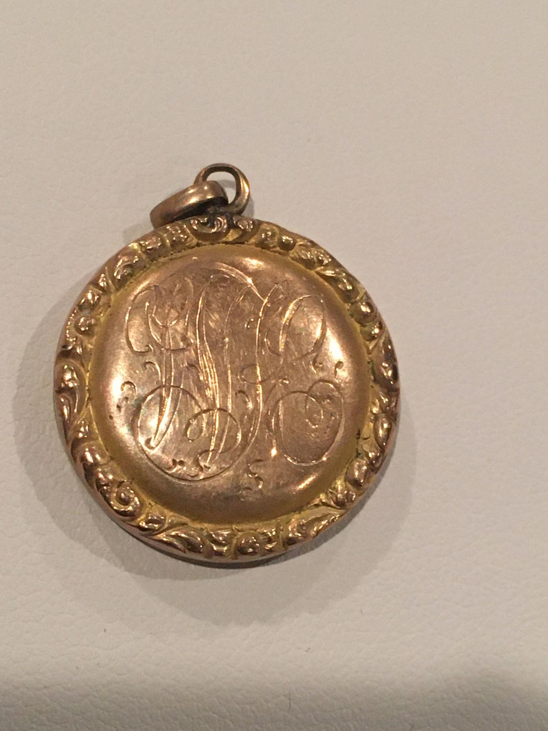 Antique Victorian Gold Star Monogrammed Locket