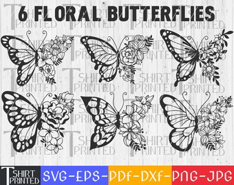 Download Floral Butterfly Svg Etsy