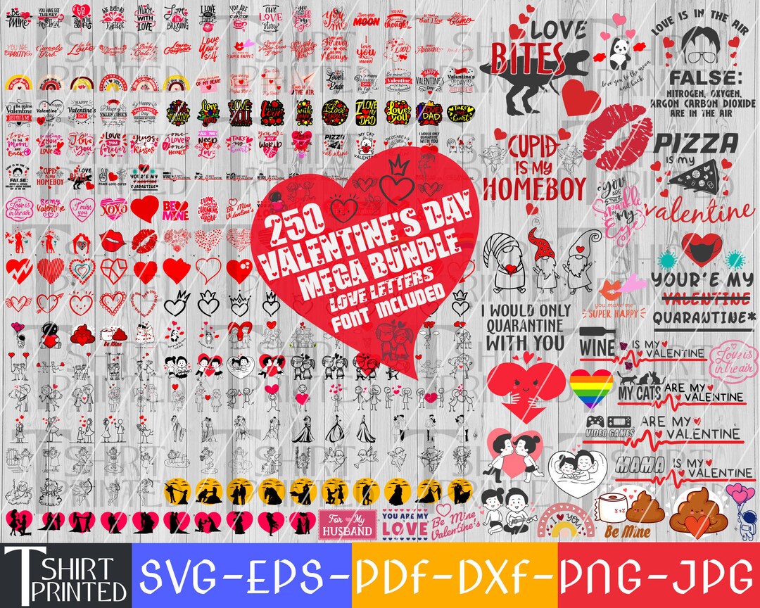 Valentine Day Svg Bundle ,mega Love Svg Bundle, Valentine Day Svg ...