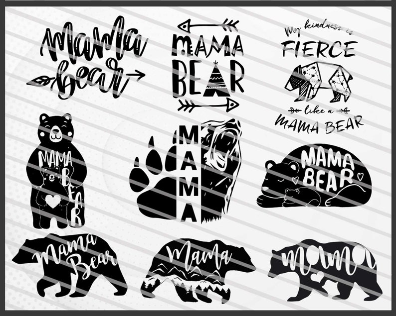 Free Free 143 Svg Bear Family Silhouette SVG PNG EPS DXF File