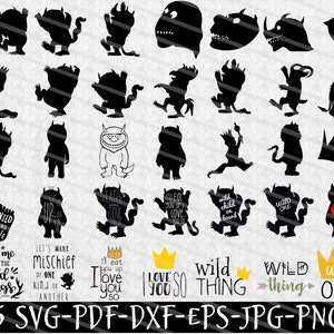 Where The Wild Svg, Where The Wild Are Svg, Wild Thing Printables, Wild One Crown, Svg, Dxf, Png, Eps, Jpg, Pdf.