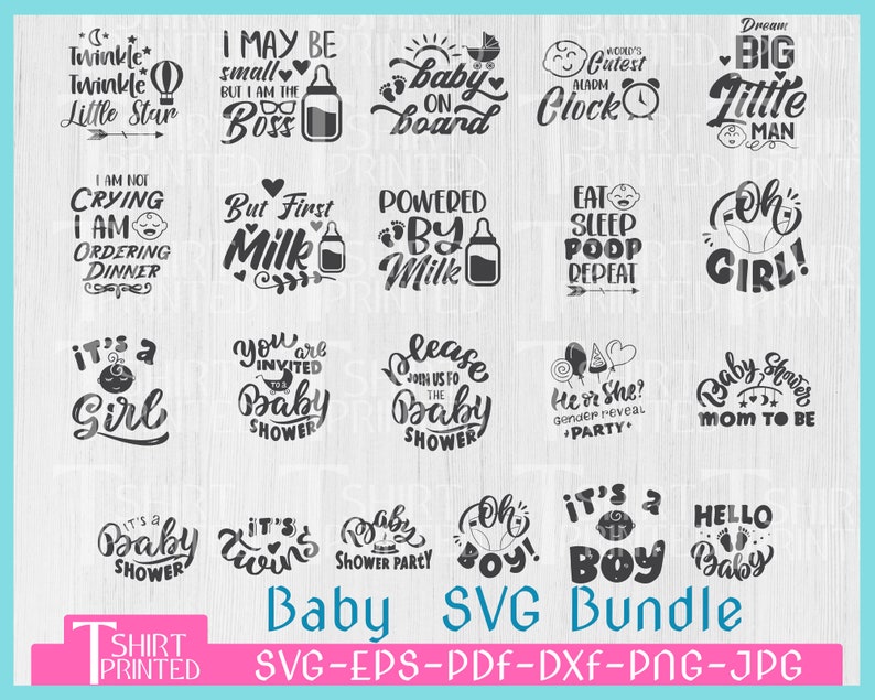 Baby Svg Bundle Newborn Svg Bundle Cute Baby Sayings Svg  Etsy