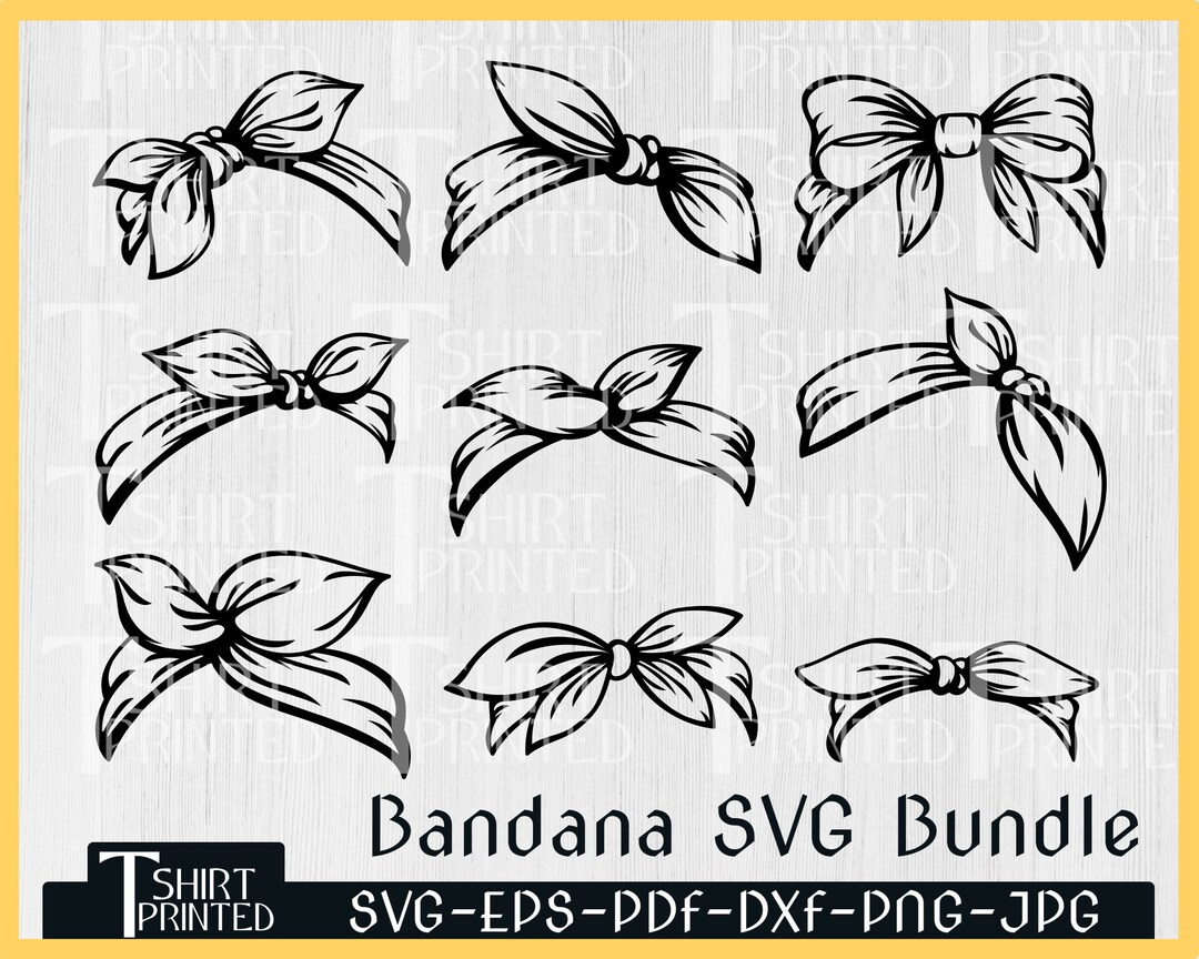 Bandana Svg, Hair Bow Svg, Hair Bow Svg Files for Cricut, Buffalo Plaid