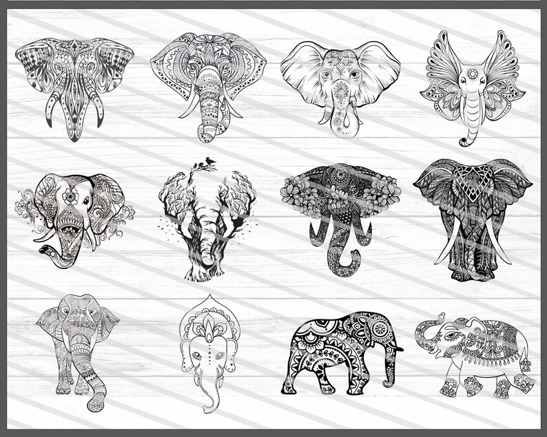 Free Free 307 Zentangle Elephant Svg SVG PNG EPS DXF File