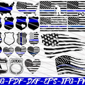 American Flag Svg, Police Svg, Thin Blue Line Svg, Blue Lives Matter, Police Svg Bundle, Police Badge Svg, Dxf, Png, Eps, Jpg, Pdf.