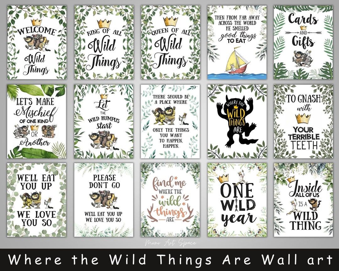 where-the-wild-things-are-printable-posters-bundle-wild-thing-printables-wild-things-birthday-welcome-party-poster-wild-one-crown-etsy