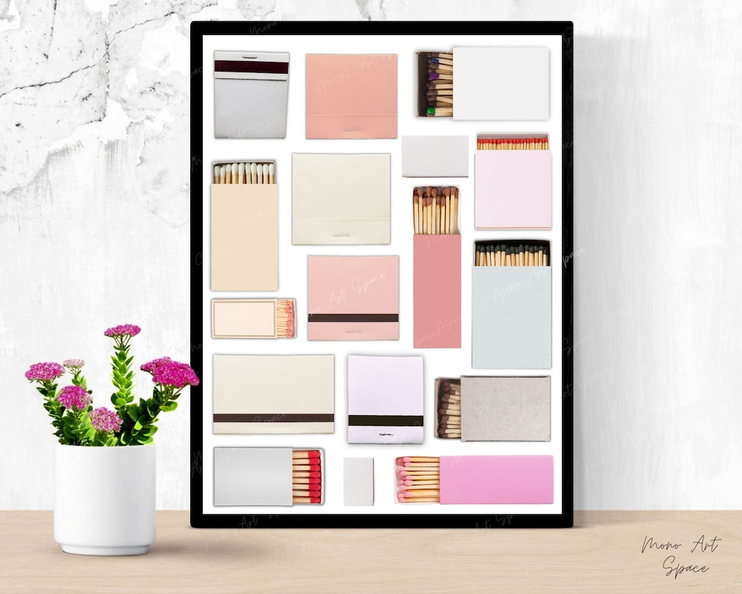 Blank Matchbook Template, Canva Template, Pink Matchbox, Matchbox Art Blank Matchbook Template, Canva Template, Pink Matchbox, Matchbox Art