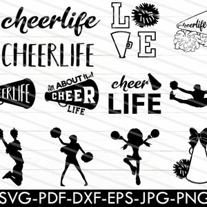 Cheer Life Svg, Cheerleader Svg, Cheer Svg, Cheerleading Svg, Cheerlife Svg, Cheerleader Svg Pom Poms Svg, Dxf, Png, Eps, Jpg, Pdf.