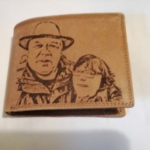 Portemonnaie/Geldbörse/Geldbeutel mit Gravur Wunschgravur Lasergravur echtes Leder