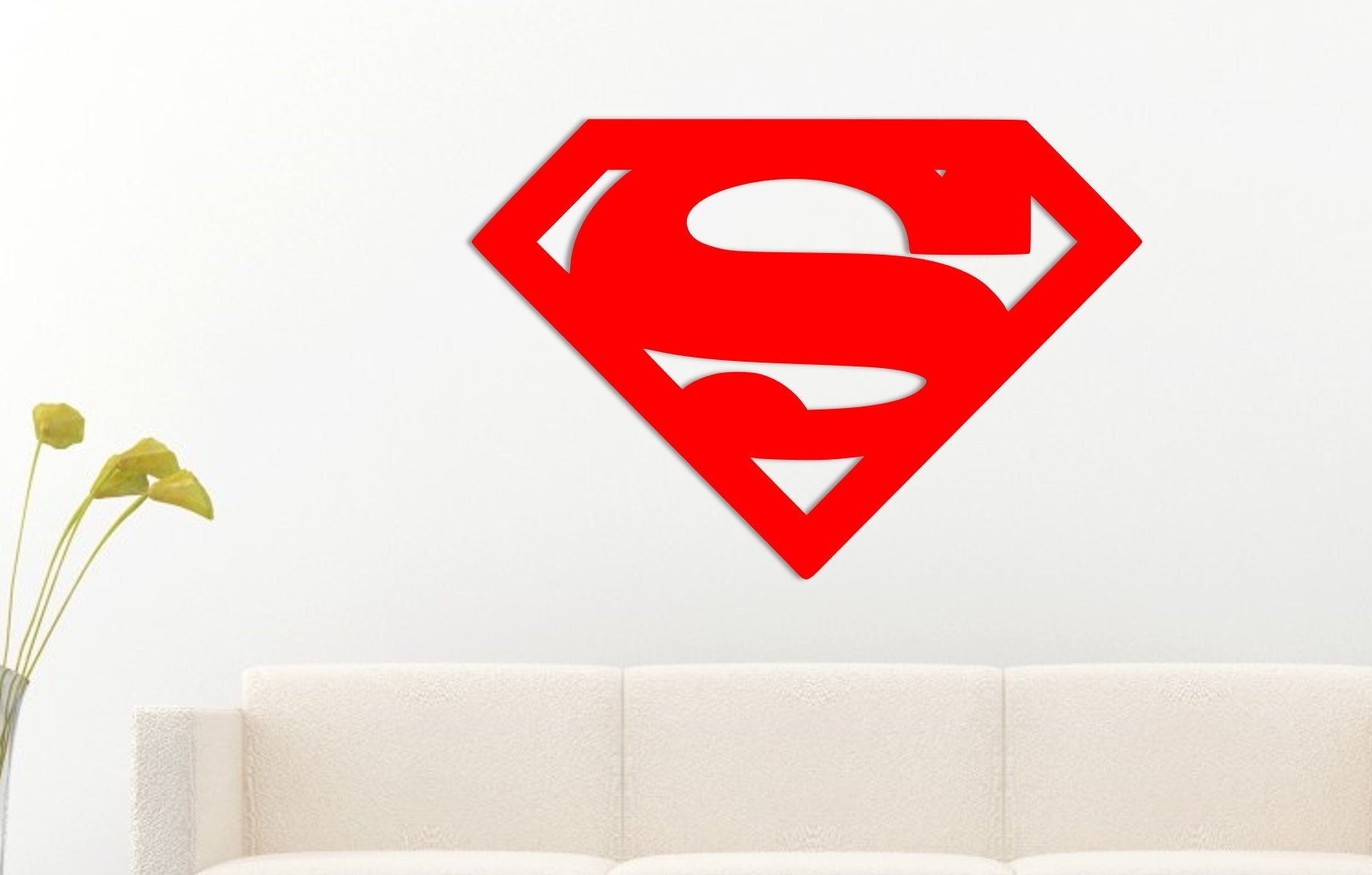 3D Acrylic Superman Stencil Nursery Wall Art Interior Design | Etsy