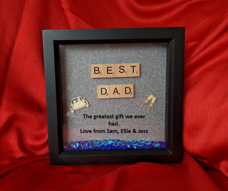 Personalised Best Dad Shadow Box Frame Gift Fathers Day 3D | Etsy