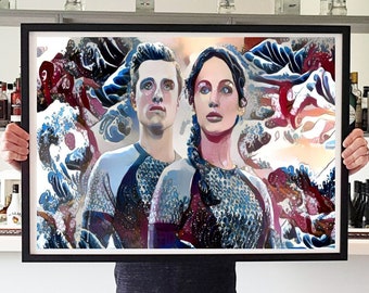 Hunger Games Poster Etsy Lionsgate went big for this and they've created a motion poster of the mockingjay pin (which is the symbol of the series and what katniss wears on her outfit during the games) that's animated and bursts into flames. hunger games poster etsy