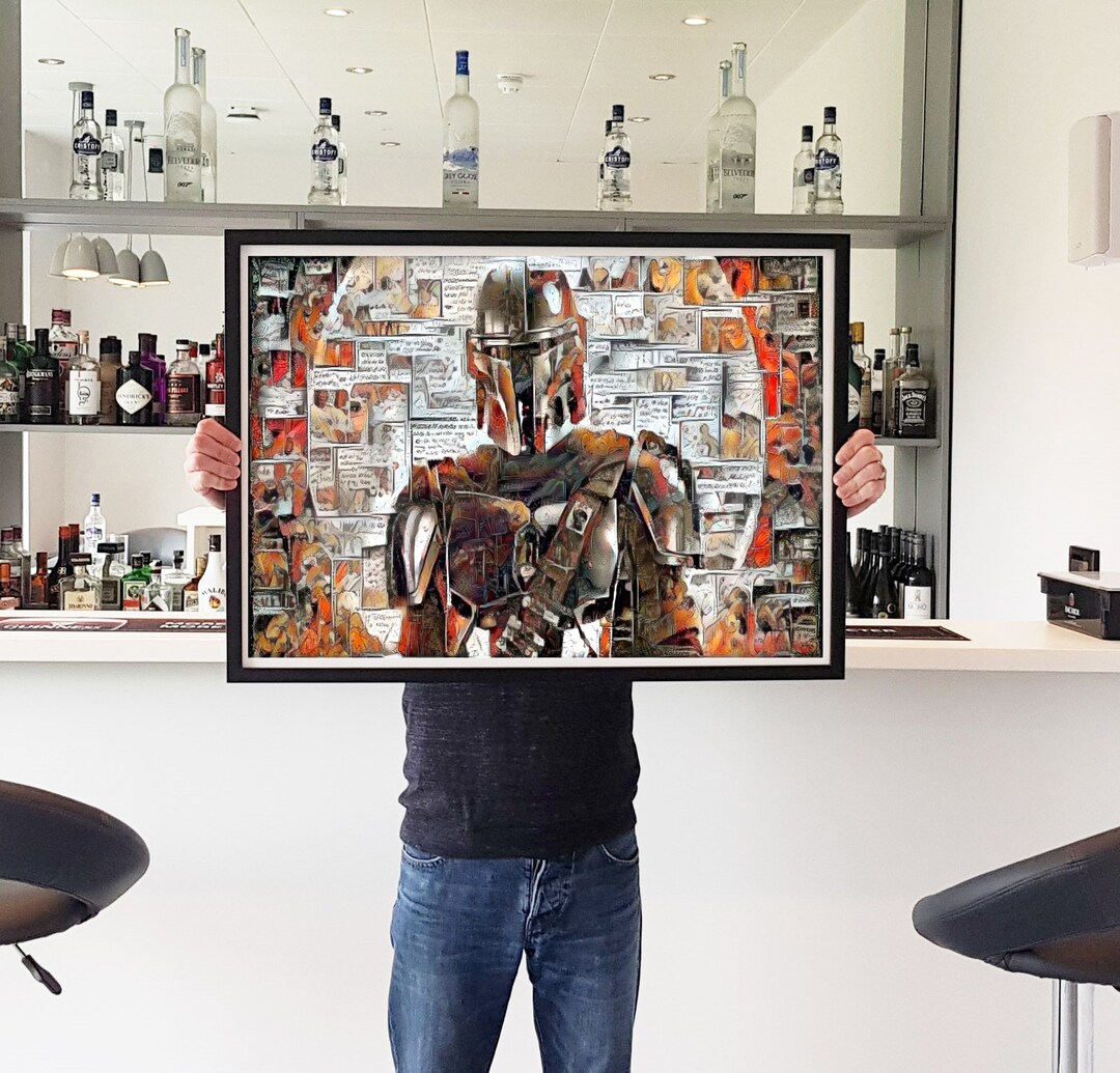 Mandalorian Helmet Poster Star Wars Movie Poster Star Wars Etsy