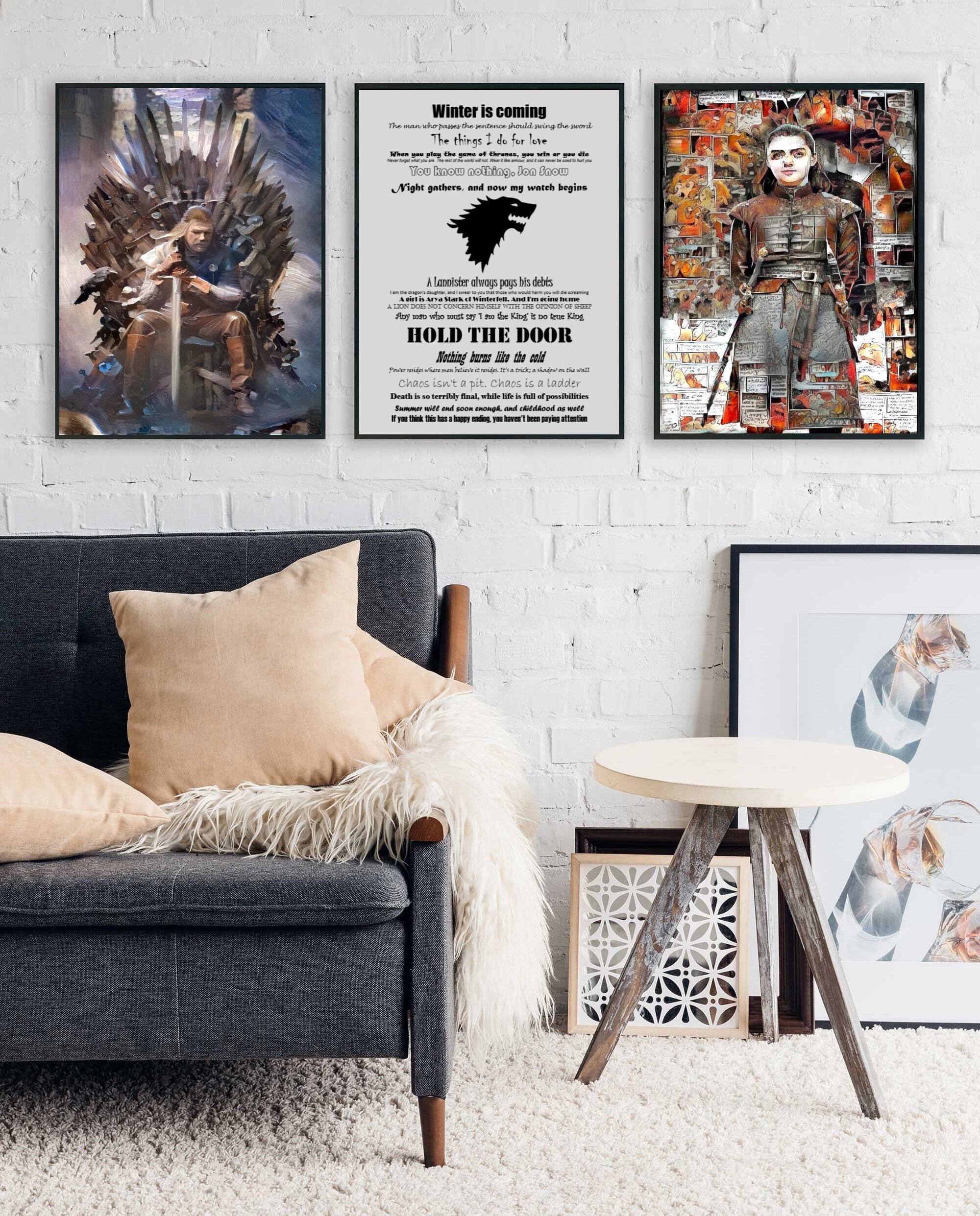 Game of Thrones Poster Set Movie Poster Art Home Decor - Etsy Israel
