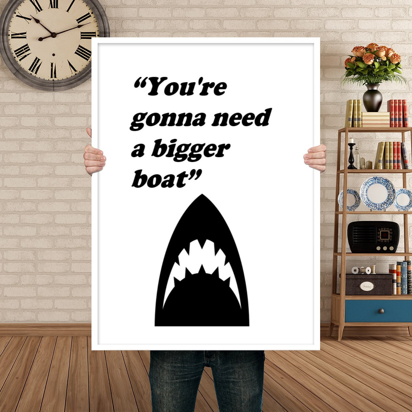 Jaws Poster Movie Quotes Poster Art Home Decor Bedroom Etsy