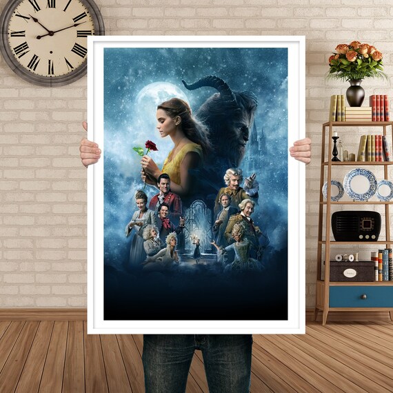 Beauty And The Beast Poster Movie Poster Art Home Decor Bedroom Poster Wall Art Film Print Classic Movie Poster Classic Films Disney Gift