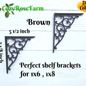 Cast Iron Shelving  Bracket, Shelf Brackets, Iron Bracket, Metal Brackets , Ornate Medium Shelf Bracket Sold as a PAIR
