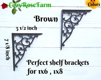 Cast Iron Shelving  Bracket, Shelf Brackets, Iron Bracket, Metal Brackets , Ornate Medium Shelf Bracket Sold as a PAIR