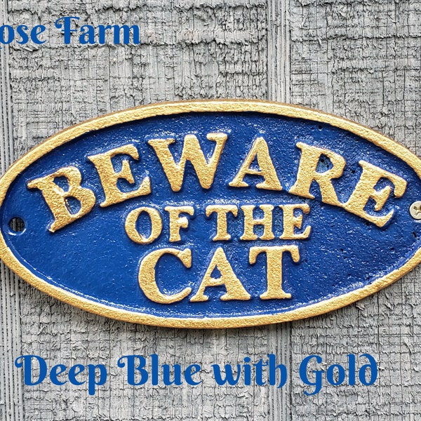 Beware of the Cat , Rustic Cat Sign , Fence Beware of Cat Sign for those that Love the Cats