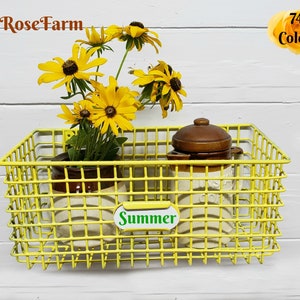 Wall mount Wire Basket,Chicken Wire Basket , Storage Basket , bathroom decor or pantry for Farmhouse , Rustic and Shabby Chic designing