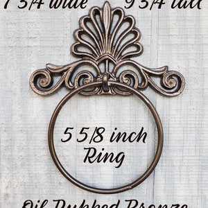 Cast Iron Victorian Wave design Towel Ring