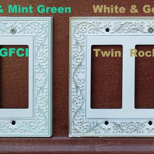 Budding Vines Art Deco Light Switch, Rocker Style Light Switch, Victorian Light Switch Plate, Shabby Chic Cover Plate