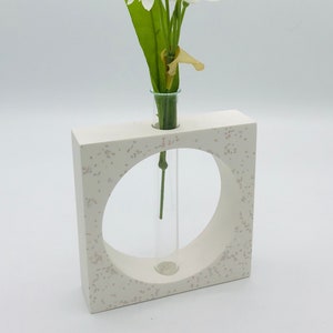 Concrete Test Tube Vase, Table Centre-piece, Jesmonite Flower Pot, New Home Gift, Dressing Table Ornaments