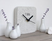 Desk Clock, Modern Mantle Clock, Jesmonite Clock, Minimal Design Clock, Granite Look Clock, Small Concrete Clock, Simple Desk Clock