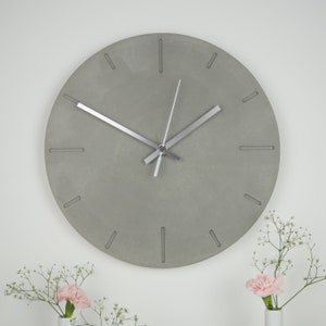 30cm Round Wall Clock, Modern Clock, Concrete Clock, Minimalist Design Clock, Industrial Chic, Small Concrete Clock, Simple Wall Clock