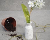Small Concrete Vase, Table Centre-piece, Jesmonite Flower Pot, New Home Gift, Dressing Table Ornaments