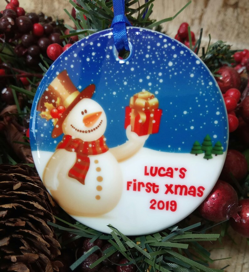 personalised baby christmas decorations