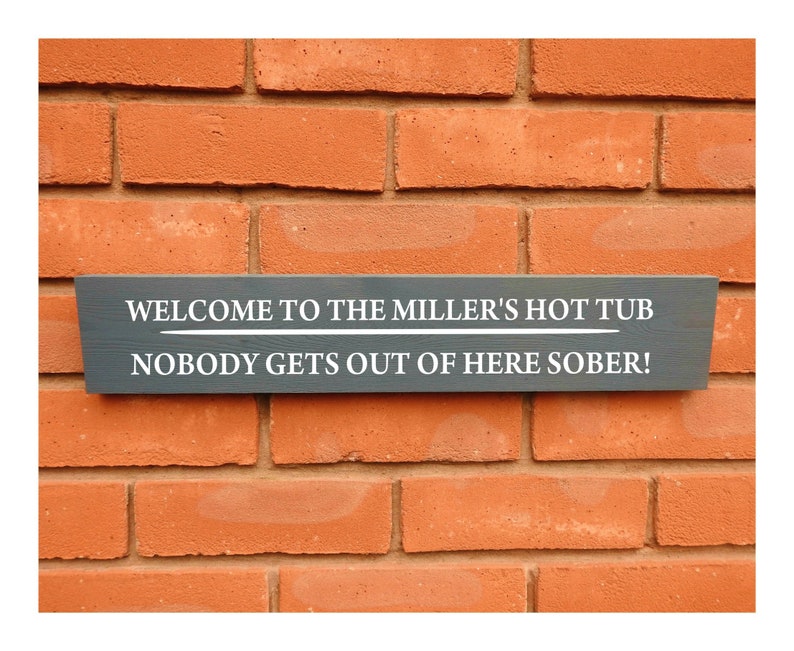 Hot Tub Sign Personalised Jacuzzi Tub Add Your Name Text Etsy UK
